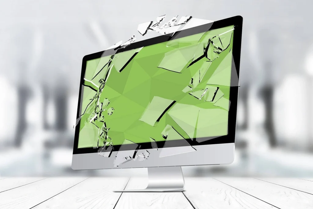 Cracked Computer Screen
